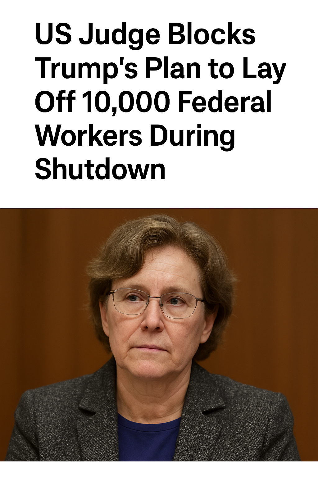 U.S. Judge Susan Illston blocks Trump federal layoffs during the government shutdown, protecting thousands of federal workers from job cuts.