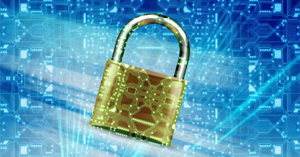 Digital lock icon on a desk, symbolizing the 2025 US court ruling protecting WhatsApp privacy from NSO Group.