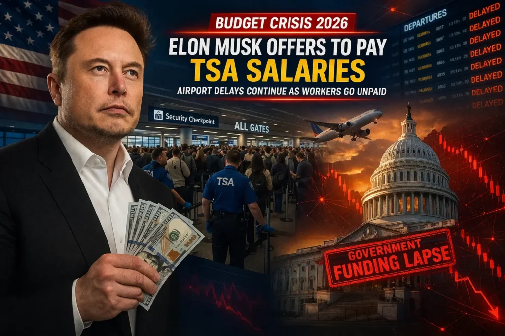 Elon Musk Offers to Pay TSA Salaries Amid Budget Crisis and Airport Chaos